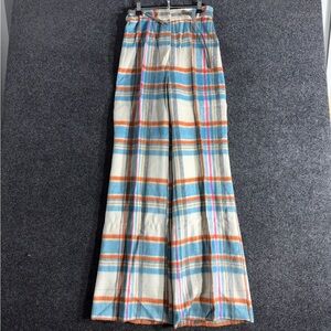 Vintage Vaquimont Womens 26x32 Mohair Plaid Bell Bottom Pants